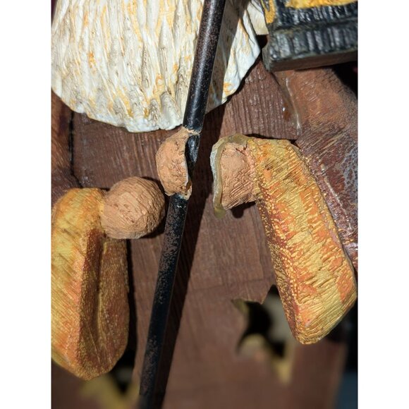 Nativity Set w/ Holy Family 3 Wise Men & Camel Wood/Metal/Ceramic Rustic - Picture 6 of 16